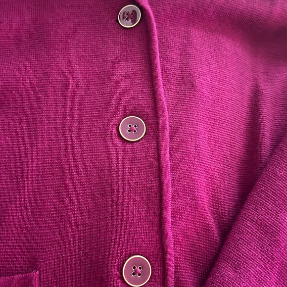 Talbots Women's Vibrant  Berry Cardigan sweater blazer Large - Picture 8 of 10